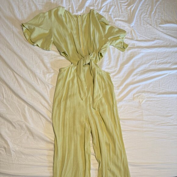 Lulus Tie-Front Cutout Jumpsuit Size Small - Picture 3 of 5